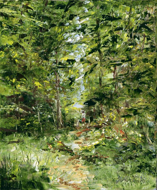 Woodland Path - oil on canvas