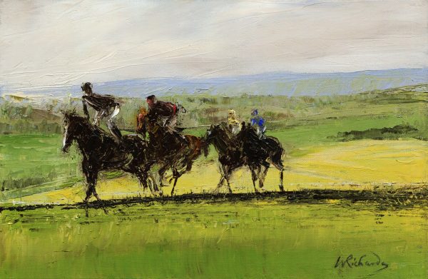 Racing on the South Downs -print