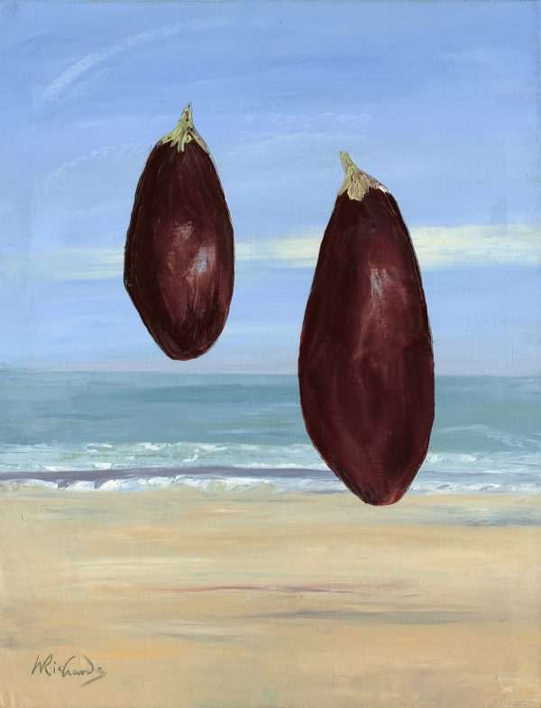 Falling Aubergines - print