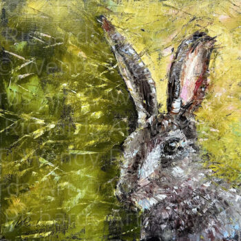 Hare Encounter - Oil on Canvas