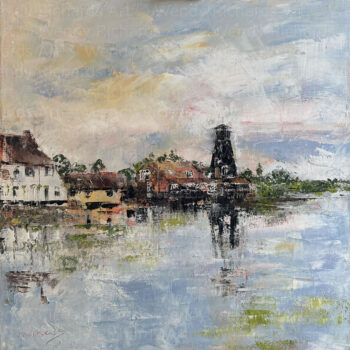 Langstone Reflections - Oil on Canvas
